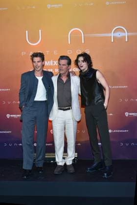 February 5, 2024, Mexico City, Ciudad de Mexico, Mexico: February 05, 2024, Mexico City, Mexico: (L-R) , Austin Butler, Josh Brolin, Timotho e Chalame attend the Photocall from Dune: Part Two at Mexico City Four Season Hotel. on February 5, 2024. In Mexico City, Mexico. Mexico City Mexico - ZUMAe321 20240205_zea_e321_063 Copyright: xCarlosxTischler xEyepixxGroupx