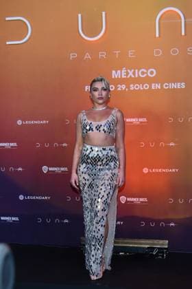 February 5, 2024, Mexico City, Ciudad de Mexico, Mexico: February 05, 2024, Mexico City, Mexico: Actress Florence Pugh attends the Photocall from Dune: Part Two at Mexico City Four Season Hotel. on February 5, 2024. In Mexico City, Mexico. Mexico City Mexico - ZUMAe321 20240205_zea_e321_124 Copyright: xCarlosxTischler xEyepixxGroupx