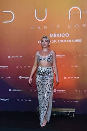 Dune: Part Two Photocall - Mexico City Actress Florence Pugh attends the Photocall from Dune: Part Two at Mexico City Four Season Hotel on February 5, 2024 inMexico City, Mexico. Photo by Carlos Tischler Eyepix Group ABACAPRESS.COM Mexico City Mexico  Copyright: xTischlerxCarlos Eyepix ABACAx