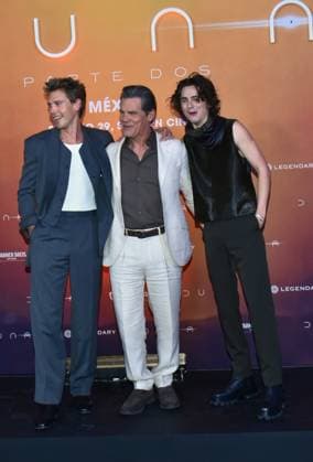 February 5, 2024, Mexico City, Ciudad de Mexico, Mexico: February 05, 2024, Mexico City, Mexico: (L-R) , Austin Butler, Josh Brolin, Timotho e Chalame attend the Photocall from Dune: Part Two at Mexico City Four Season Hotel. on February 5, 2024. In Mexico City, Mexico. Mexico City Mexico - ZUMAe321 20240205_zea_e321_202 Copyright: xCarlosxTischler xEyepixxGroupx