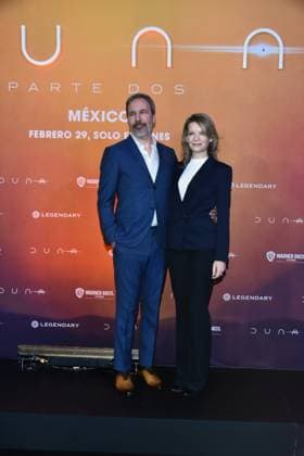 February 5, 2024, Mexico City, Ciudad de Mexico, Mexico: February 05, 2024, Mexico City, Mexico: Director Denis Villeneuve and producer Tanya Lapointe attend the Photocall from Dune: Part Two at Mexico City Four Season Hotel. on February 5, 2024. In Mexico City, Mexico. Mexico City Mexico - ZUMAe321 20240205_zea_e321_218 Copyright: xCarlosxTischler xEyepixxGroupx