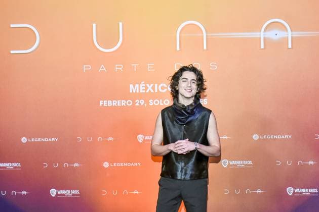 Dune: Part Two Film Photocall February 05, 2024, Mexico City, Mexico: Actor Timothee Chalamet attends the Photocall from Dune: Part Two at Mexico City Four Season Hotel. Mexico City Mexico Copyright: xCarlosxTischlerxxEyepixxGroupx