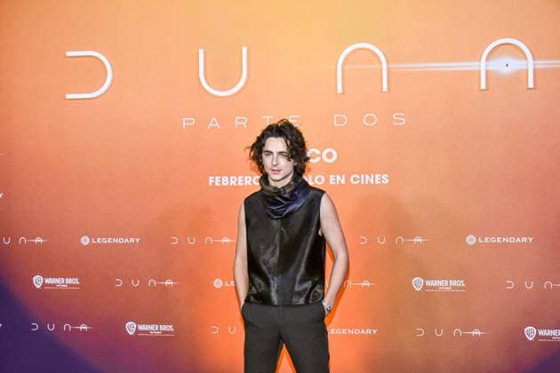 Dune: Part Two Film Photocall February 05, 2024, Mexico City, Mexico: Actor Timothee Chalamet attends the Photocall from Dune: Part Two at Mexico City Four Season Hotel. Mexico City Mexico Copyright: xCarlosxTischlerxxEyepixxGroupx