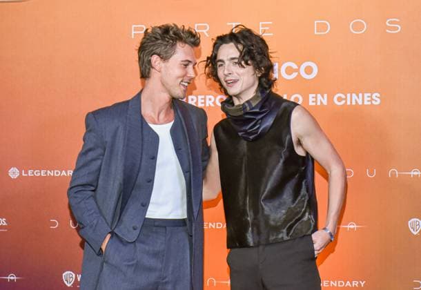 Dune: Part Two Film Photocall February 05, 2024, Mexico City, Mexico: Actors Austin Butler and Timothee Chalame attend the Photocall from Dune: Part Two at Mexico City Four Season Hotel. Mexico City Mexico Copyright: xCarlosxTischlerxxEyepixxGroupx