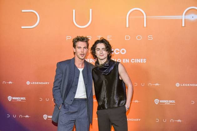 Dune: Part Two Film Photocall February 05, 2024, Mexico City, Mexico: Actors Austin Butler and Timothee Chalame attend the Photocall from Dune: Part Two at Mexico City Four Season Hotel. Mexico City Mexico Copyright: xCarlosxTischlerxxEyepixxGroupx