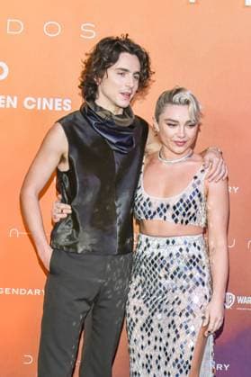 Dune: Part Two Film Photocall February 05, 2024, Mexico City, Mexico: Actor Timothee Chalame and actress Florence Pugh attend the Photocall from Dune: Part Two at Mexico City Four Season Hotel. Mexico City Mexico Copyright: xCarlosxTischlerxxEyepixxGroupx