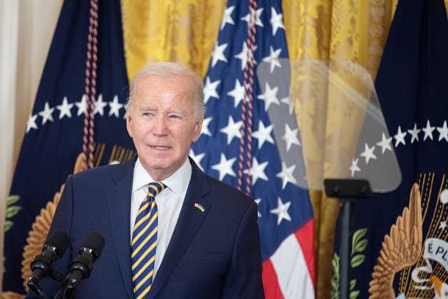 United States President Joe Biden delivers remarks at the Black History Month Reception at the White House in Washington, DC on Tuesday, February 6, 2024.  WAX2240206210 AnnabellexGordon