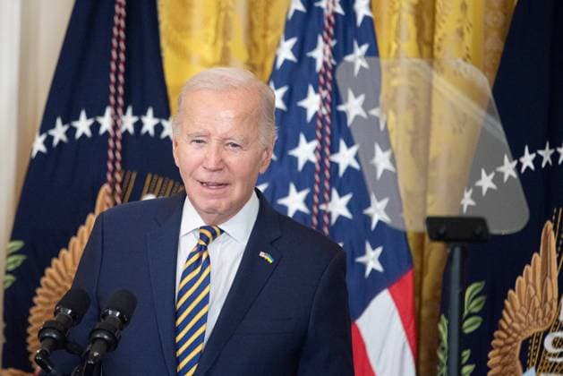 United States President Joe Biden delivers remarks at the Black History Month Reception at the White House in Washington, DC on Tuesday, February 6, 2024.  WAX2240206212 AnnabellexGordon