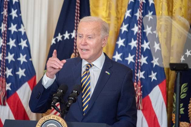 United States President Joe Biden delivers remarks at the Black History Month Reception at the White House in Washington, DC on Tuesday, February 6, 2024.  WAX2240206218 AnnabellexGordon