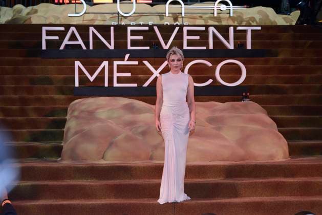 Fan Event For The Film Dune: Part Two February 6, 2024, Mexico City, Mexico: Actress Florence Pugh, attends the red carpet of the Fan Event for the film Dune: Part Two at Auditorio Nacional. on February 6, 2024 in Mexico City. (Photo by Carlos Tischler Eyepix Group) Copyright: xCarlosxTischler xEyepixxGroupx CT_06022024_110993