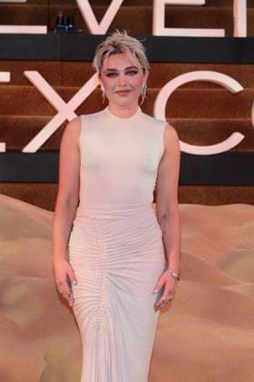 Fan Event For The Film Dune: Part Two February 6, 2024, Mexico City, Mexico: Actress Florence Pugh, attends the red carpet of the Fan Event for the film Dune: Part Two at Auditorio Nacional. on February 6, 2024 in Mexico City. (Photo by Carlos Tischler Eyepix Group) Copyright: xCarlosxTischler xEyepixxGroupx CT_06022024_110999