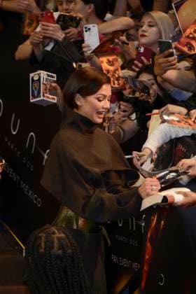 Fan Event For The Film Dune: Part Two February 6, 2024, Mexico City, Mexico: Actress Zendaya, attends the red carpet of the Fan Event for the film Dune: Part Two at Auditorio Nacional. on February 6, 2024 in Mexico City. (Photo by Carlos Tischler Eyepix Group) Copyright: xCarlosxTischler xEyepixxGroupx CT_06022024_111010