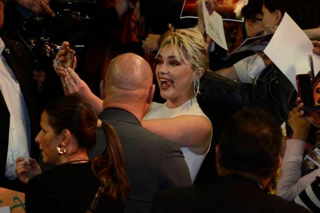 Fan Event For The Film Dune: Part Two February 6, 2024, Mexico City, Mexico: Actress Florence Pugh, attends the red carpet of the Fan Event for the film Dune: Part Two at Auditorio Nacional. on February 6, 2024 in Mexico City. (Photo by Carlos Tischler Eyepix Group) Copyright: xCarlosxTischler xEyepixxGroupx CT_06022024_111016
