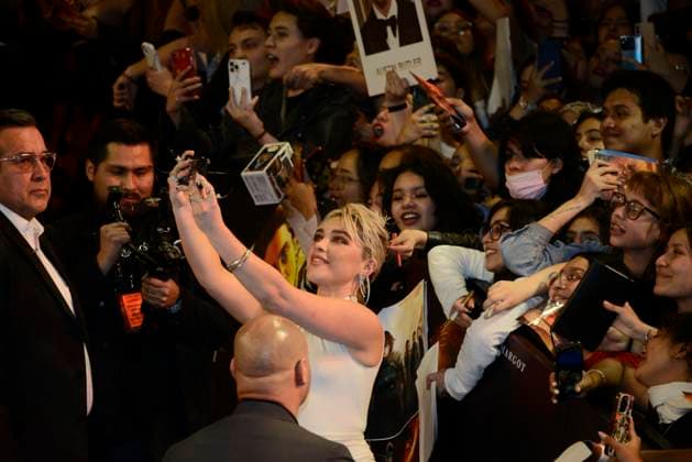 Fan Event For The Film Dune: Part Two February 6, 2024, Mexico City, Mexico: Actress Florence Pugh, attends the red carpet of the Fan Event for the film Dune: Part Two at Auditorio Nacional. on February 6, 2024 in Mexico City. (Photo by Carlos Tischler Eyepix Group) Copyright: xCarlosxTischler xEyepixxGroupx CT_06022024_111024