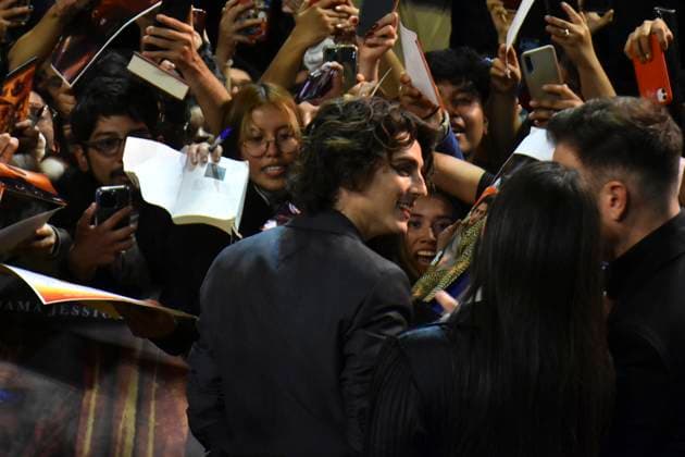 Dune Fan Event - Mexico City Actor Timothee Chalamet attends the red carpet of the Fan Event for the film Dune: Part Two at Auditorio Nacional on February 6, 2024 in Mexico City, Mexico. Photo by Carlos Tischler Eyepix Group ABACAPRESS.COM Mexico City Mexico  Copyright: xTischlerxCarlos Eyepix ABACAx