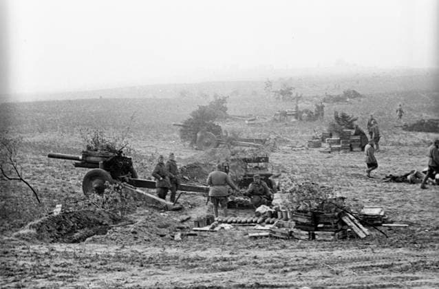 Soviet artillery forces before passing to the offensive 628465 20.04.1945 Soviet artillery forces before general passing to the Berlin offensive. April, 1945. . Great Patriotic War. 1941-1945. Picture reproduction. Shagin Sputnik Berlin Germany  Copyright: xShaginx