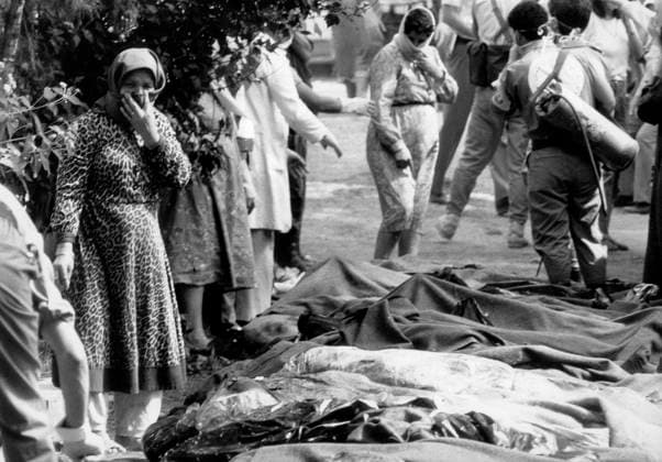 Graveyard of Chatila Palestinian Camp in Beirut (Lebanon) during War in September 1982 (b w photo) 1644806 Graveyard of Chatila Palestinian Camp in Beirut (Lebanon) during War in September 1982 (b w photo); (add.info.: Graveyard of Chatila palestinian camp in Beirut (Lebanon) during war in september 1982). Copyright: xBridgemanxImagesx 1644806