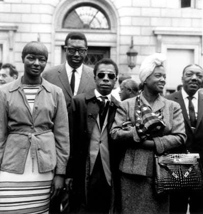 James Baldwin during a demonstration at the American Church, Paris, France, 1963 (b w photo) 1701472 James Baldwin during a demonstration at the American Church, Paris, France, 1963 (b w photo); (add.info.: James Baldwin (1924-1987) during a demonstration at the American Church in Paris France 21 August 1963 to support the March on Washington which was held at that time). Copyright: xBridgemanxImagesx 1701472