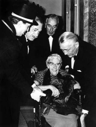Agatha Christie 1834321 Agatha Christie by Unknown photographer, (20th century); (add.info.: Agatha Christie attending to the premiere of film from her book Murder on the Orient Express in London on november 21, 1974). Copyright: xBridgemanxImagesx 1834321