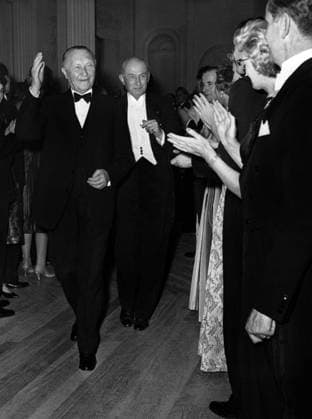 Konrad Adenauer 2239157 Konrad Adenauer by Unknown photographer, (20th century); (add.info.: German chancellor Konrad Adenauer in London to meet HaroldMacMillan and SelwynLloyd november 17, 1959). Copyright: xBridgemanxImagesx 2239157