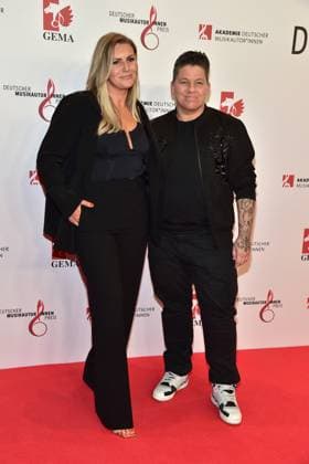 15 German Music Author Award Kerstin Ott with wife Karolina Köppen Arrival at the award ceremony of the 15 German Music Author Award at the Hotel Ritz in Berlin, on 08 02 2024 Photopress Mueller