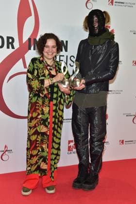 15 German Music Writers Award Dariya Maminova, Tim Rumpelt, TYM Winner Young Talent Award Winner Arrival at the 15 German Music Writers Award ceremony at the Hotel Ritz in Berlin, on 08 02 2024 Photopress Mueller