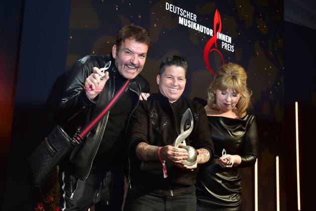 15 German Music Author Award Oliver Lukas, Kerstin Ott, Maite Kelly Arrival at the award ceremony of the 15 German Music Author Award at the Hotel Ritz in Berlin, on 08 02 2024 Photopress Mueller