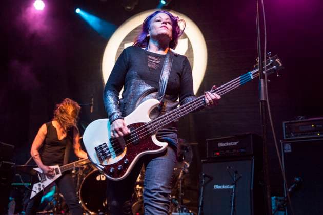 L7 perform at Manchester Ritz Jennifer Finch of American rock band L7 performs at Manchester Ritz, Manchester, England, 10th September 2016., Credit:Mike Gray Avalon  Copyright: xMikexGrayx xAvalonx 0533648208