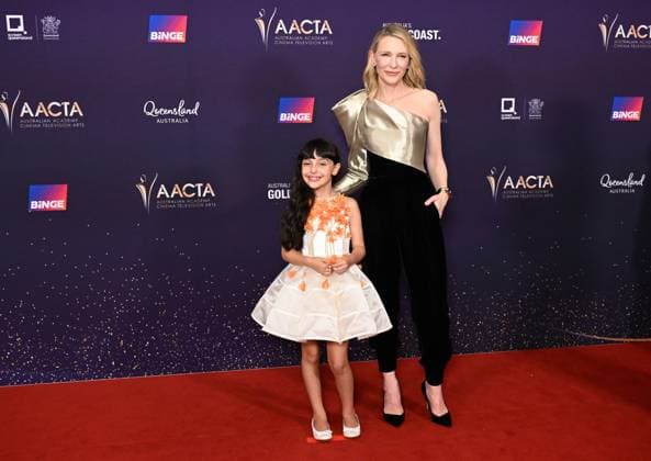 Bilder des Jahres 2024, Entertainment 02 Februar Entertainment Themen der Woche KW06 Entertainment Bilder des Tages 2024 AACTA AWARDS, Cate Blanchett and Selina Zahednia arrive for the 2024 Australian Academy of Cinema and Television Arts (AACTA) Awards at HOTA in Surfers Paradise, Queensland, Saturday, February 10, 2024. ( NO ARCHIVING, EDITORIAL USE ONLY, NO USE IN BOOKS WITHOUT CONSENT BRISBANE QLD AUSTRALIA  Copyright: xDARRENxENGLANDx 20240210001900412951
