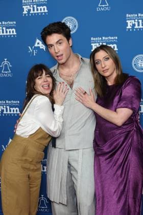 February 9, 2024, Santa Barbara, Ca, USA: Natasha Leggero, Benito Skinner, and Chelsea Peretti attends the Maltin Modern Master Award during the 39th Annual Santa Barbara International Film Festival on February 09, 2024 in Santa Barbara, California. Santa Barbara USA - ZUMAs181 20240209_zea_s181_121 Copyright: xCraSHx