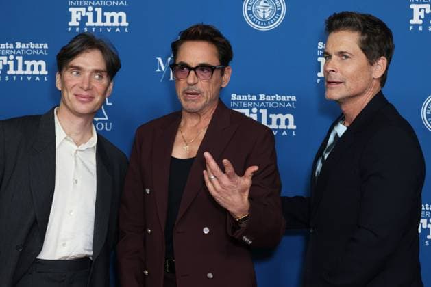 February 9, 2024, Santa Barbara, Ca, USA: Cillian Murphy, Robert Downey Jr., and Rob Lowe attend the Maltin Modern Master Award during the 39th Annual Santa Barbara International Film Festival on February 09, 2024 in Santa Barbara, California. Santa Barbara USA - ZUMAs181 20240209_zea_s181_151 Copyright: xCraSHx