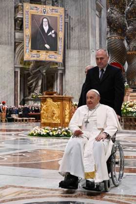 Italy, Rome, Vatican, 2024 2 11.Pope Francis celebrates a Holy Mass for Canonization of Maria Antonia of Saint Joseph de Paz y Figueroa in Saint Peter s Basilica, Vatican City. On the anniversary of the first apparition of the Blessed Virgin Mary in Lourdes, Pope Francis canonized Maria Antonia of Saint Joseph de Paz y Figueroa, also known as Mama Antula, the founder of the House for Spiritual Exercises of Buenos Aires Photograph by Vatican Media Catholic Press Photo s. RESTRICTED TO EDITORIAL USE - NO MARKETING - NO ADVERTISING CAMPAIGNS.  Copyright: xVATICANxMEDIAx xipa-agency.netx xVaticanxMediax IPA_Agency_IPA43342579