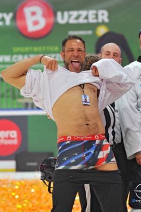 RTL American Ice Football Evil Jared on the occasion of the RTL TV event American Ice Football on 11 02 2024 in the SAP Arena Mannheim 20240211MWI120957