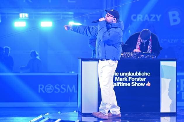 RTL American Ice Football Mark Forster on the occasion of the RTL TV event American Ice Football on 11 02 2024 in the SAP Arena Mannheim 20240211MWI120315