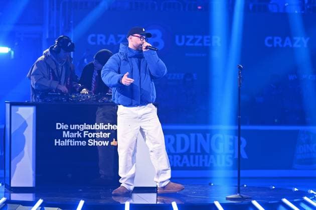 RTL American Ice Football Mark Forster on the occasion of the RTL TV event American Ice Football on 11 02 2024 in the SAP Arena Mannheim 20240211MWI120322