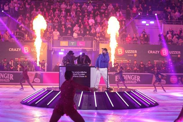 American Ice Football 11 02 2024 The event spectacle in the SAP Arena Mannheim with Mark Forster Mannheim SAP Arena Baden Württemberg