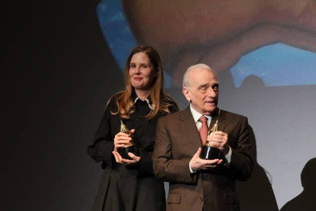 February 12, 2024, Santa Barbara, California, U.S.A: Martin Scorsese and Justine Triet received the 2024 SBIFF Directors of the Year Award on Feb. 12, 2024 at the historic Arlington Theater in Santa Barbara. Santa Barbara U.S.A - ZUMAk144 20240212_znp_k144_114 Copyright: xAmyxKatzx