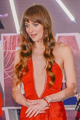 Madame Web Film Premiere February 13, 2024, Mexico City, Mexico: Actress Dakota Johnson attends the red carpet of the Madame Web film premiere at Cinemex Antara. Mexico City CDMX Mexico Copyright: xCarlosxTischlerxxEyepixxGroupx