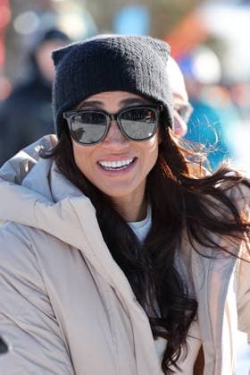 . 14 02 2024. Whistler, Canada. Prince Harry and Meghan Markle, the Duke and Duchess of Sussex, at a training camp in Whistler, Canada, during a one year to go event for next years Invictus Games.  xStephenxLockx xi-Imagesx IIM-24993-0041