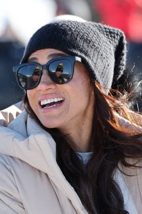 . 14 02 2024. Whistler, Canada. Prince Harry and Meghan Markle, the Duke and Duchess of Sussex, at a training camp in Whistler, Canada, during a one year to go event for next years Invictus Games.  xStephenxLockx xi-Imagesx IIM-24993-0043