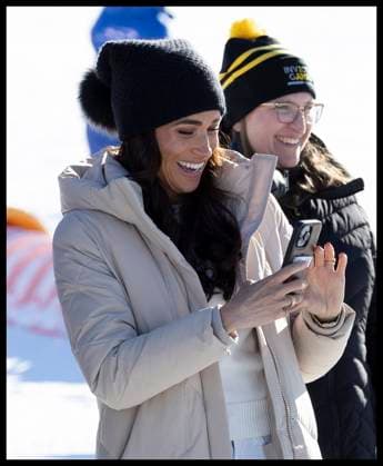 . 14 02 2024. Whistler, Canada. Prince Harry and Meghan Markle, the Duke and Duchess of Sussex, at a training camp in Whistler, Canada, as part of a series of one year to go events for next years Invictus Games.  xStephenxLockx xi-Imagesx IIM-24993-0079