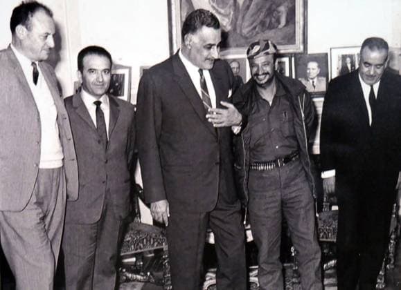 President Gamal Nasser of Egypt with Palestinian leader, Yasser Arafat 1968, Copyright: xUnitedxArchivesx xWorldxHistoryxArchivex WHA_171_0672 !ACHTUNG AUFNAHMEDATUM GESCHÄTZT!