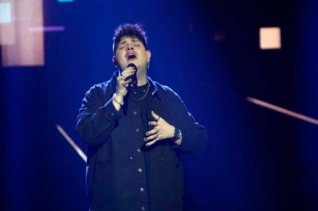 Isaak bei den Proben zur TV-Show Eurovision Song Contest - das Deutsche Finale 2024 im Filmstudio G in Berlin Adlershof. Berlin, 15.02.2024 *** Isaak during the rehearsals for the TV show Eurovision Song Contest the German Final 2024 at Filmstudio G in Berlin Adlershof Berlin, 15 02 2024 Foto:xT.xBartillax xFuturexImagex esc_4079