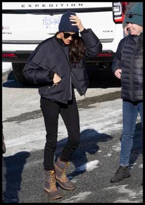 . 15 02 2024. Whistler, Canada. Prince Harry and Meghan Markle, the Duke and Duchess of Sussex, in Whistler, Canada, for the second day of one year to go events for next years Invictus Games.  xStephenxLockx xi-Imagesx IIM-24997-0073