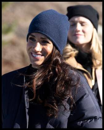 . 15 02 2024. Whistler, Canada. Prince Harry and Meghan Markle, the Duke and Duchess of Sussex, in Whistler, Canada, for the second day of one year to go events for next years Invictus Games.  xStephenxLockx xi-Imagesx IIM-24997-0079