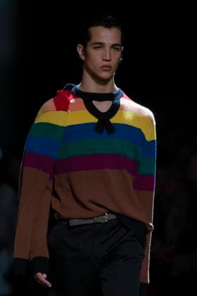 February 15, 2024, Madrid, Spain: A model walks the runway at the Pablo Erroz fashion show during the Mercedes Benz Fashion Week at IFEMA in Madrid. Madrid Spain - ZUMAs197 20240215_aaa_s197_289 Copyright: xGuillermoxGutierrezxCarrascalx