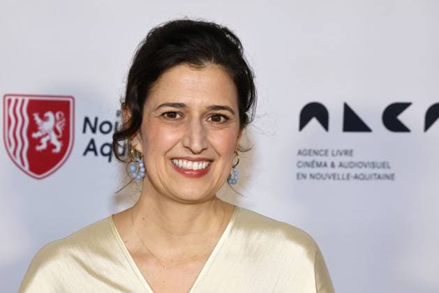 Laureate Leila Hamid X Verleih AG Board of Directors at the award ceremony of the Order of the Chevalier for Art and Literature during the Berlinale Soiree Francaise du Cinema at the French Embassy on 19 02 2024 in Berlin Berlinale Soiree Francaise 2024 Award of the Chevalier Order for Leila Hamid Martin Kochendoerfer
