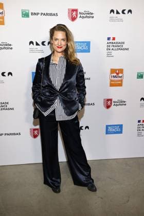 Marie Burchard at the award ceremony of the Order of the Chevalier for Art and Literature during the Berlinale Soiree Francaise du Cinema at the French Embassy on 19 02 2024 in Berlin Berlinale Soiree Francaise 2024 Award of the Chevalier Order for Leila Hamid Martin Kochendoerfer