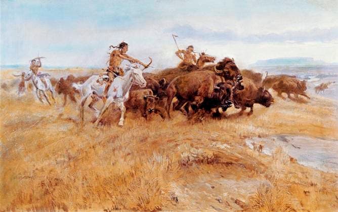 Buffalo Hunt Charles Marion Russell (1865-1926 American)  Copyright: x x2010xSuperStockx 900-101558