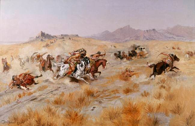 The Attack 1897 Charles Marion Russell (1865-1926 American)  Copyright: x x2010xSuperStockx 900-125836